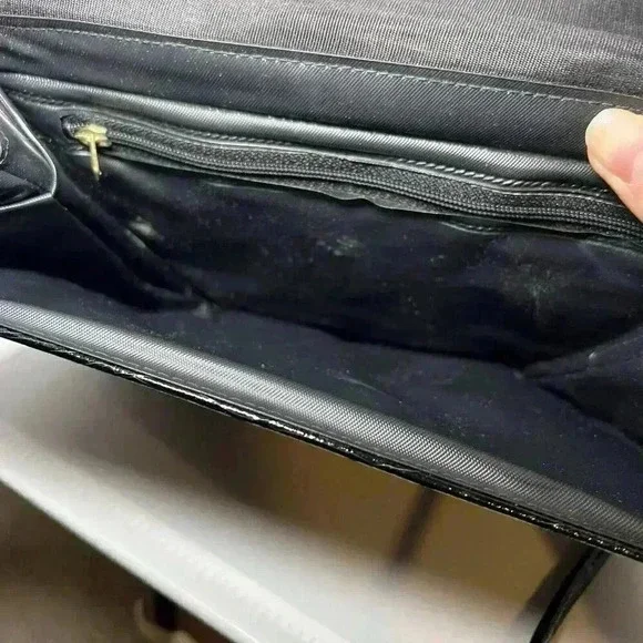 Vintage black clutch evening bag Faux Leather - Picture 5 of 5